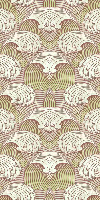 400126-线条矢量海浪图案面料 男士 衬衫面