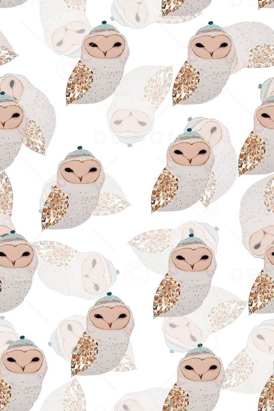 可爱层次感手绘猫头鹰印花华亿平台图片