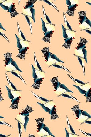 创意鸟高端小鸟王子提花华亿平台印花华亿平台图片