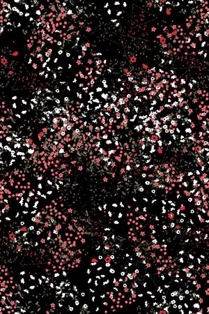 几何和简笔花草印花华亿平台图片