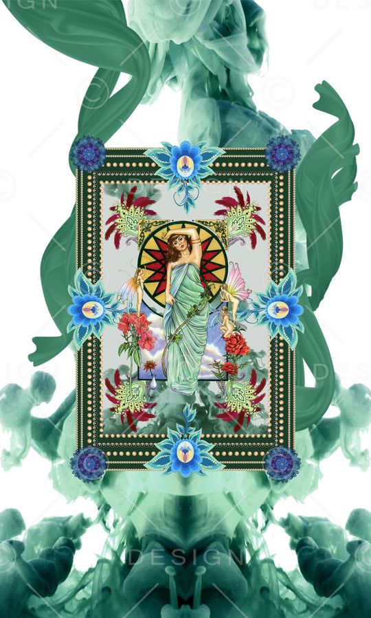 烟雾绸缎印花华亿平台图片