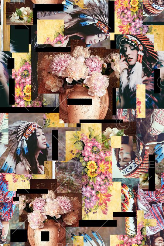 拼贴印花华亿平台图片