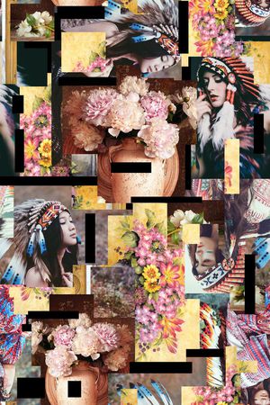 拼贴印花华亿平台图片