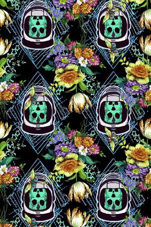 骷髅印花华亿平台图片