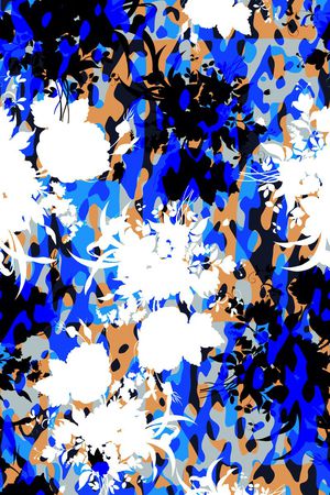 花卉剪影印花华亿平台图片