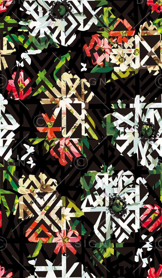 几何印花华亿平台图片