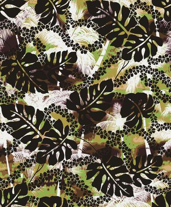 400445-热带植物棕榈叶多叶组合观叶植物旅游