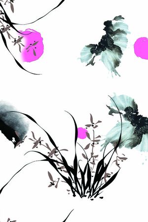 月、草印花华亿平台图片