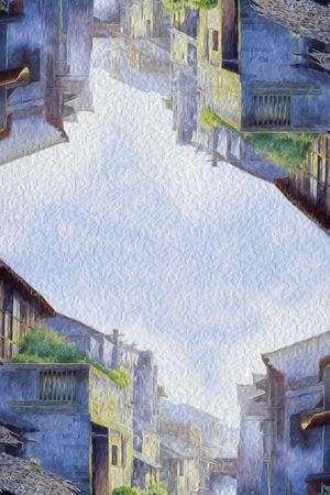 长丝巾印花华亿平台图片