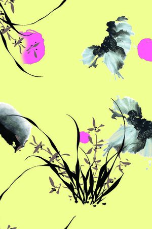 月、草印花华亿平台图片