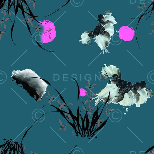 月、草印花华亿平台图片