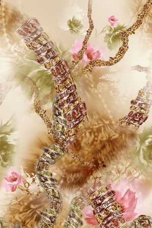 宝石手镯印花华亿平台图片