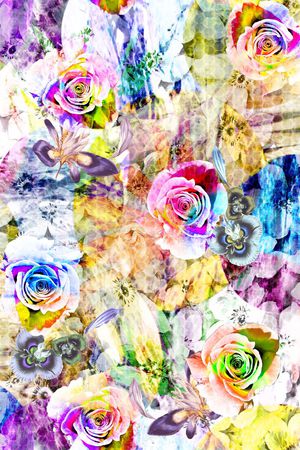 花卉印花华亿平台图片