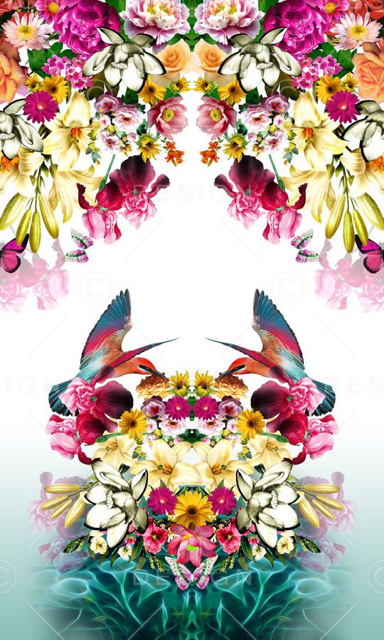 热带植物印花华亿平台图片