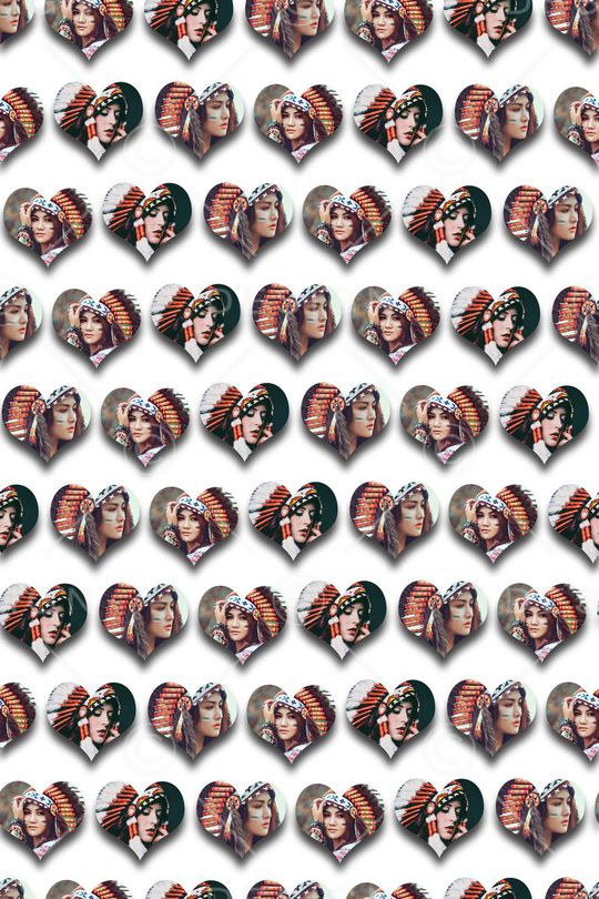 创意几何人像印花华亿平台图片