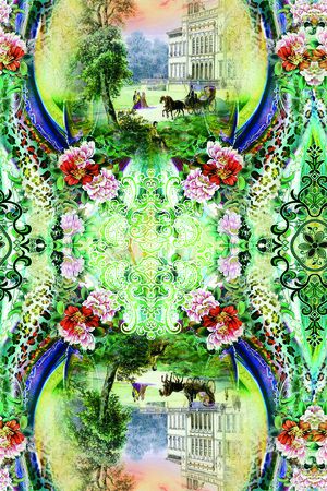 欧式风格印花华亿平台图片