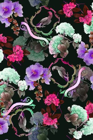 戏曲人物印花华亿平台图片