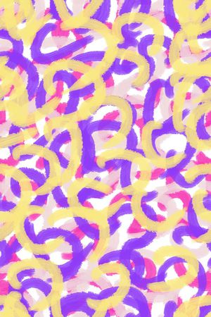 创意浸染手绘流行色圈圈组合印花华亿平台图片