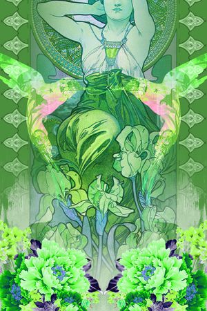 欧式插画印花华亿平台图片