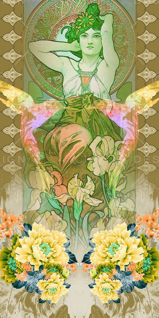 欧式插画印花华亿平台图片