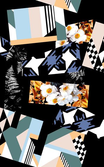 401199-几何花卉拼接设计