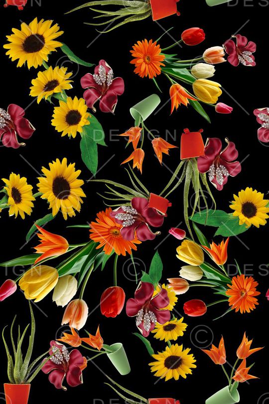 珠宝花印花华亿平台图片