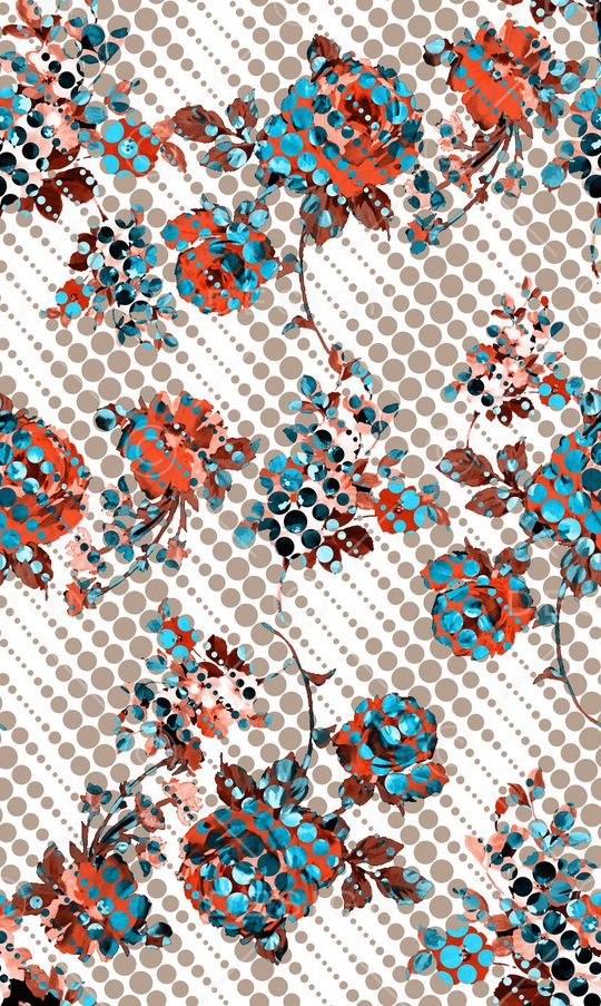 花卉女装印花华亿平台图片