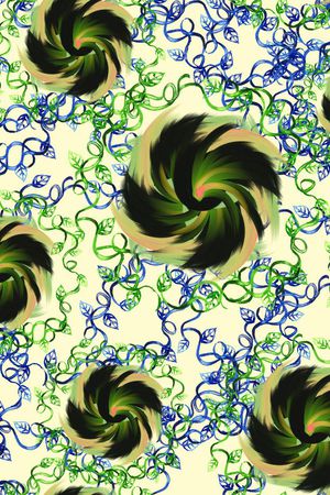 手绘效果印花华亿平台图片