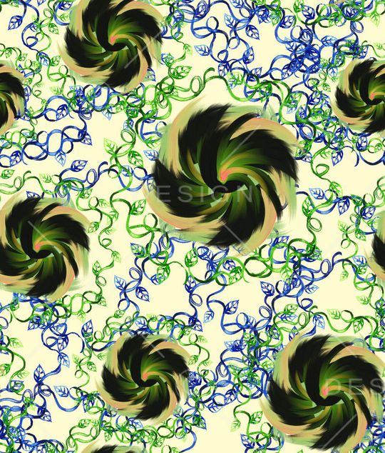 手绘效果印花华亿平台图片