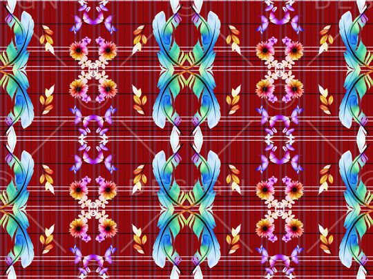 格子印花华亿平台图片