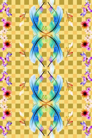 几何抽象印花华亿平台图片