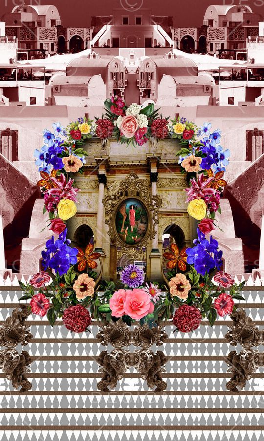 花卉印花华亿平台图片