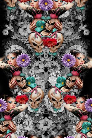 人物印花华亿平台图片