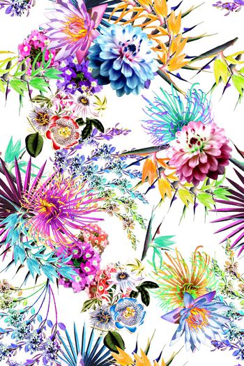 401869-时尚热带风花卉鹤望兰