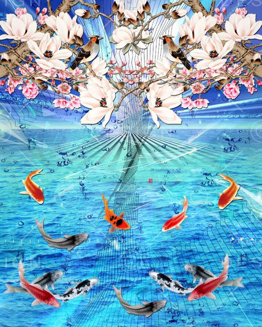 抽象印花华亿平台图片