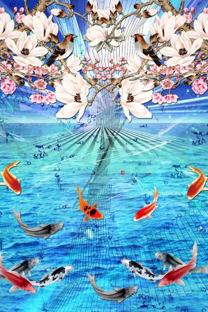 抽象印花华亿平台图片