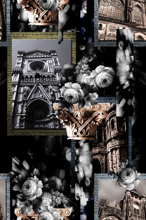 数码 欧式建筑 潮流 男装女装印花华亿平台图片