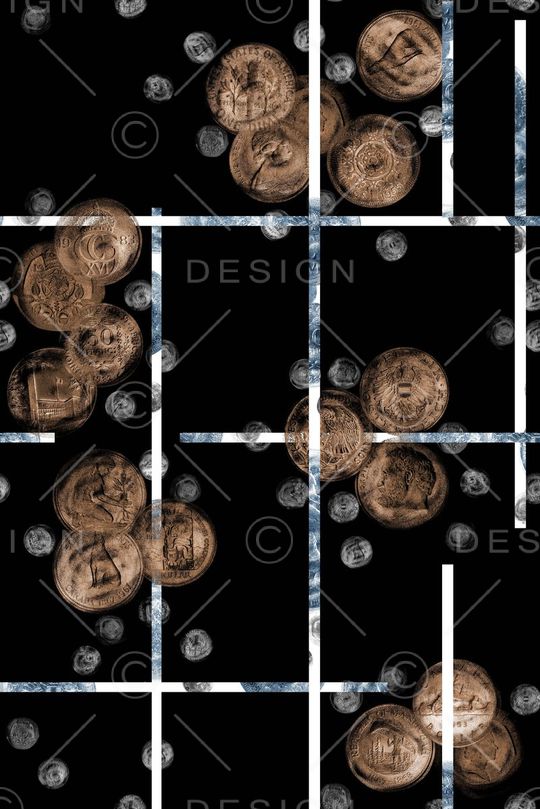 大牌简约 钱币男装女装印花华亿平台图片