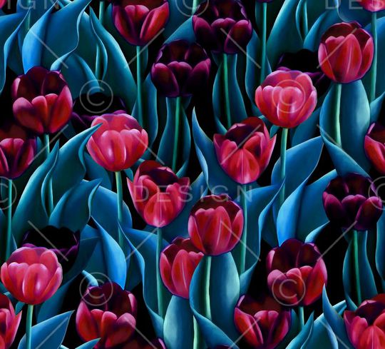 郁金香印花华亿平台图片