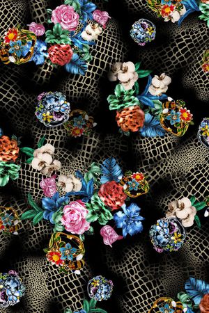 仿动物纹印花华亿平台图片