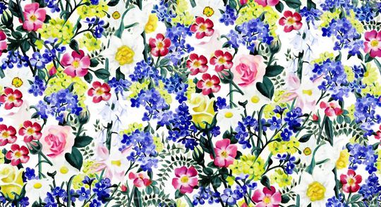 花卉印花华亿平台图片