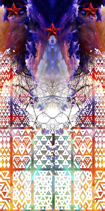 402282-定位欧式星空 民族条纹几何集合 经