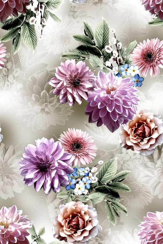 花卉印花华亿平台图片