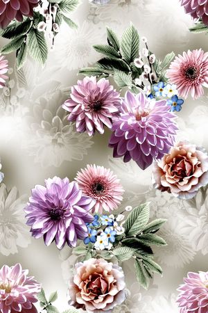 花卉印花华亿平台图片