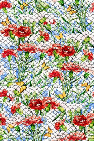 康乃馨印花华亿平台图片