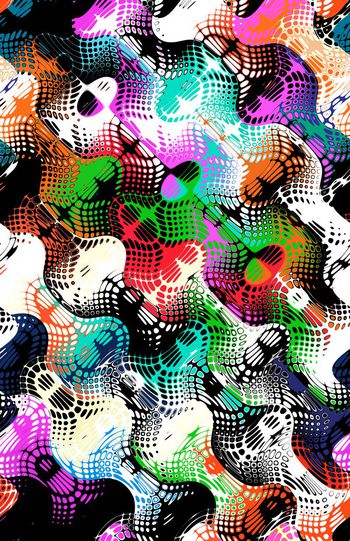 402467-张力流动的几何圆点波纹女装裙装男装