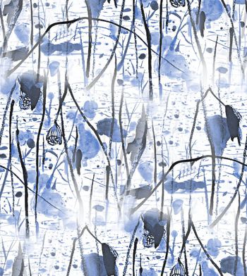 402586-双色荷叶写生