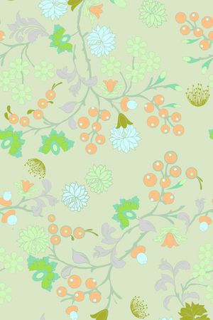 淡雅花卉印花华亿平台图片