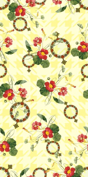 402596-简约清新 小花 服装 面料