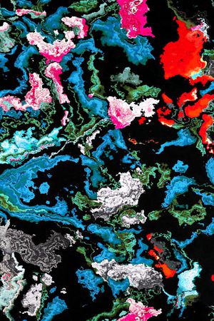 抽象花卉印花华亿平台图片